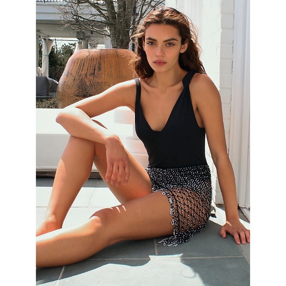 Free People Embellished Triangle Scarf/Wrap - Picture 1 of 3